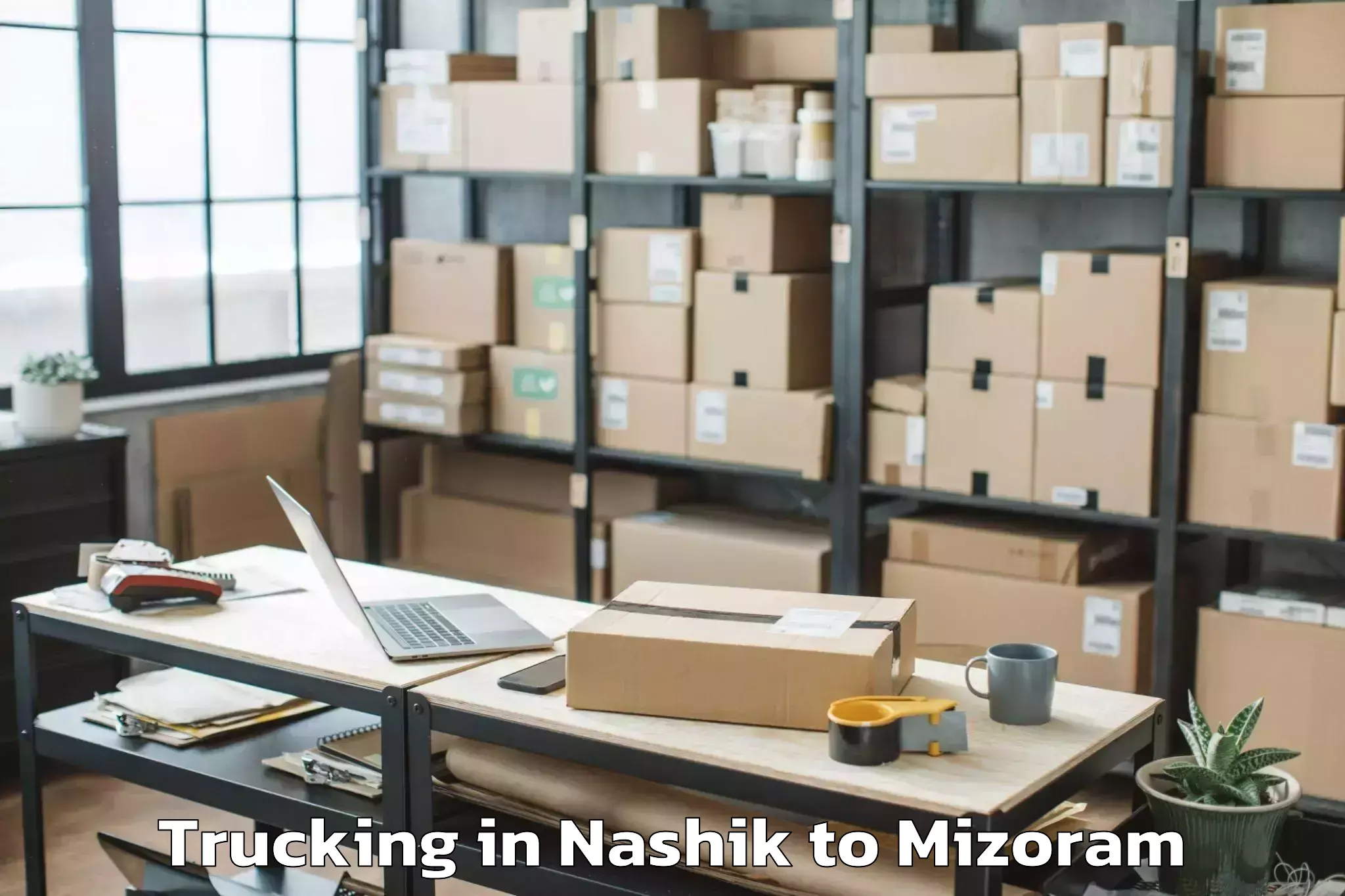 Book Nashik to Lungsen Trucking Online